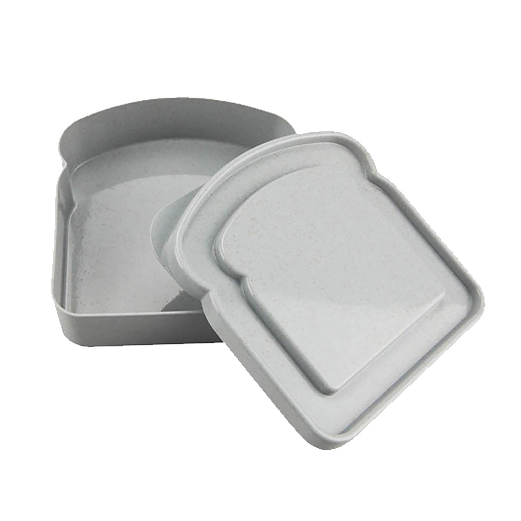 Darzheoy Sandwich Containers, Reusable Sandwich Box Container, Sandwich Holder Bread Container for Adults, BPA Free, Microwave & Dishwasher Safe, Office, Camping Gray