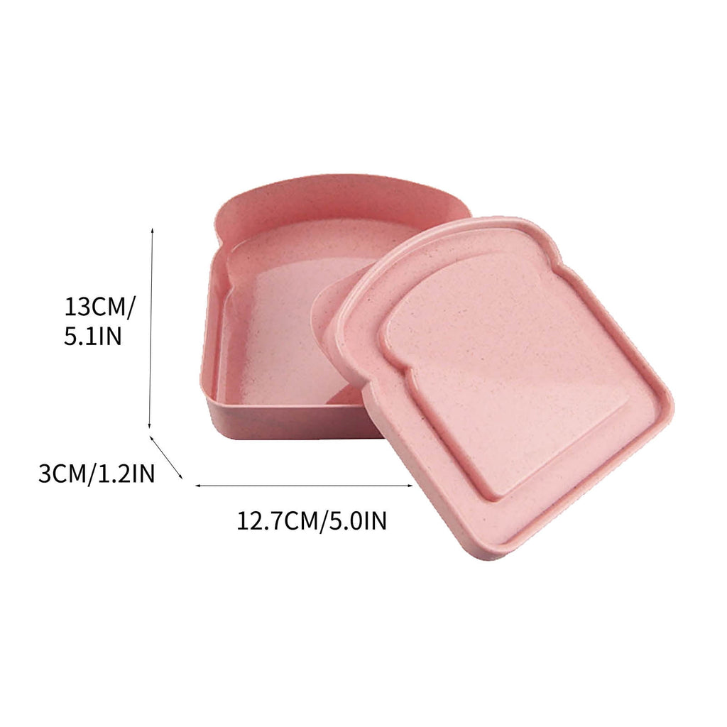 Darzheoy Sandwich Containers, Reusable Sandwich Box Container, Sandwich Holder Bread Container for Adults, BPA Free, Microwave & Dishwasher Safe, Office, Camping Pink