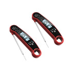 Meat Thermometer Digital for Cooking Food. Waterproof (2 pcs Red)