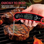 Meat Thermometer Digital for Cooking Food. Waterproof (2 pcs Red)