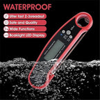 Meat Thermometer Digital for Cooking Food. Waterproof (2 pcs Red)
