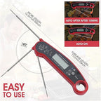 Meat Thermometer Digital for Cooking Food. Waterproof (2 pcs Red)