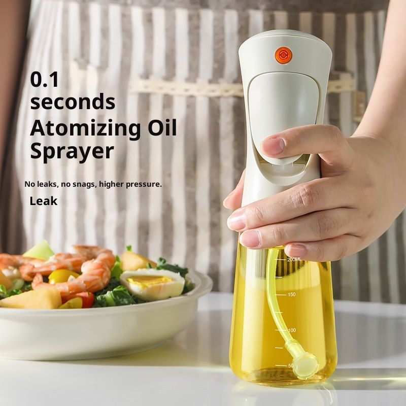 Olive Oil Sprayer for Cooking Glass,200ml Oil Dispenser Bottle , Spray Bottles Oil Dispenser for Kitchen, Kitchen Gadgets for Salads, white