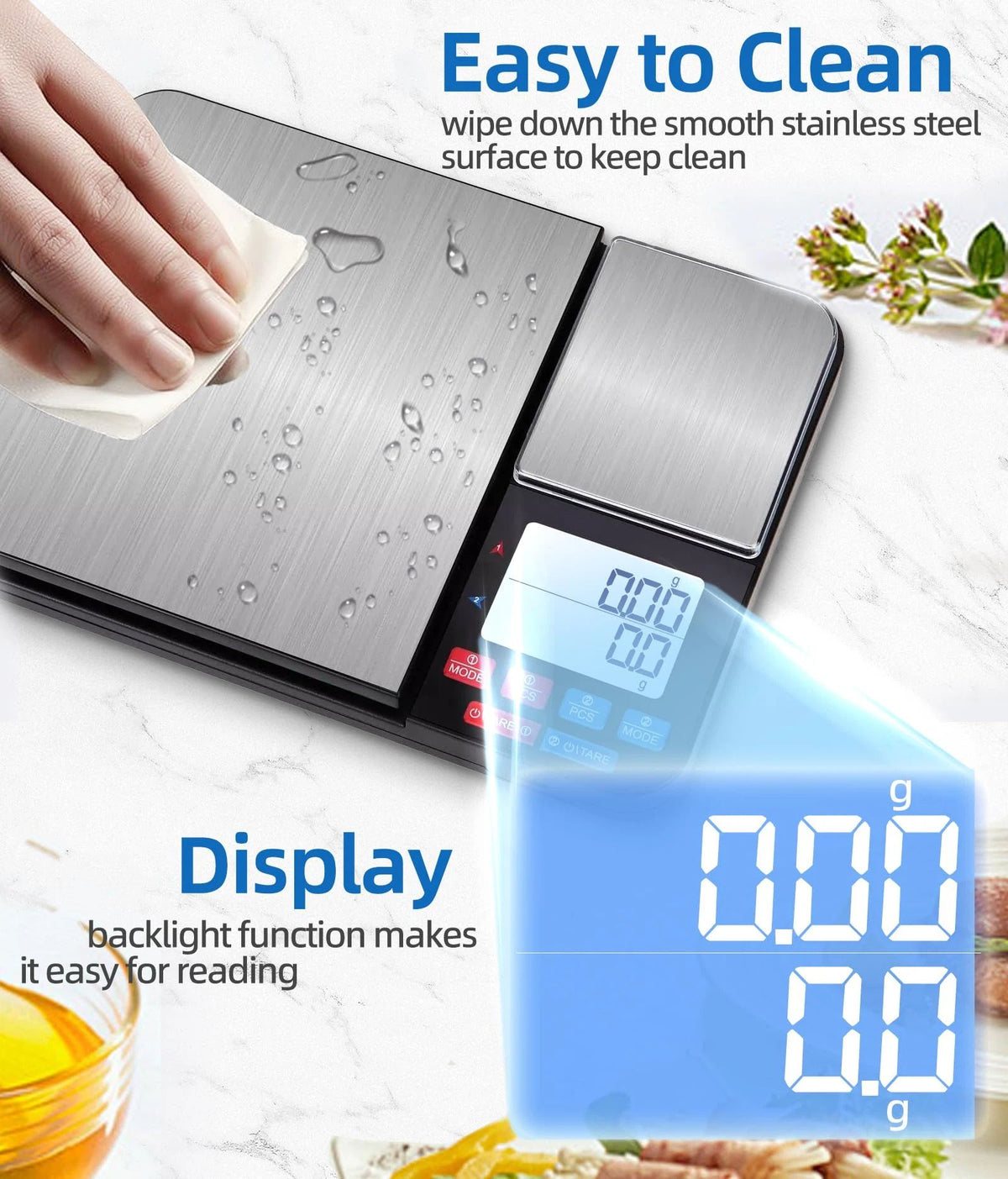 Dual Platform Digital Kitchen Scales, Food Scales（195*140*27mm） - Flavour Fushion Cooking Shop