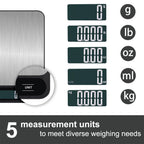 Digital Kitchen Food Scale for Cooking Baking Coffee（Black charging model）