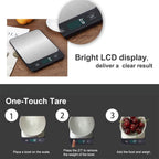 Digital Kitchen Food Scale for Cooking Baking Coffee（Black charging model）