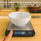 Digital Kitchen Food Scale for Cooking Baking Coffee（Black charging model）