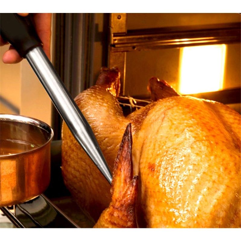 Stainless Steel Food Grade Turkey Baster for Cooking, Baking, Injecting Marinade With cleaning brush（Black） - Flavour Fushion Cooking Shop