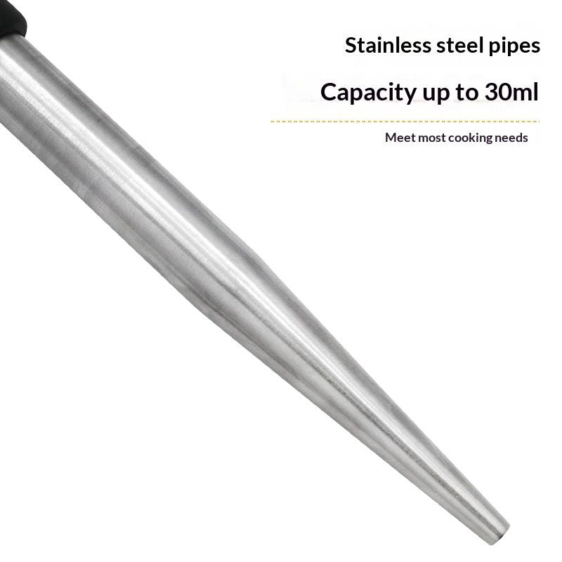 Stainless Steel Food Grade Turkey Baster for Cooking, Baking, Injecting Marinade With cleaning brush（Black） - Flavour Fushion Cooking Shop