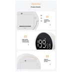 Digital Kitchen Timer - Magnetic Countdown Countup Timer with Large LED Display