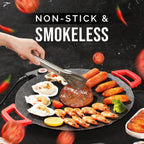 Smokeless Indoor Electric Grill & Nonstick Griddle – Compact, Fast-Heating Tabletop Grill