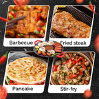 Smokeless Indoor Electric Grill & Nonstick Griddle – Compact, Fast-Heating Tabletop Grill