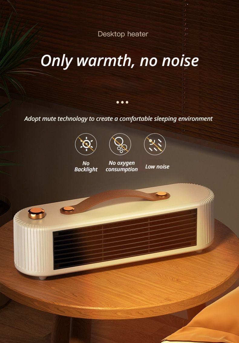 White Desktop Space Heater 03