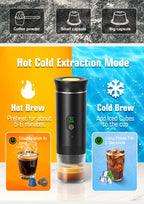 Portable 20Bar High - Pressure Extraction Coffee Machine, 80ml