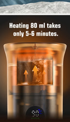 Portable 20Bar High - Pressure Extraction Coffee Machine, 80ml Stainless Steel