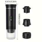 Portable 20Bar High - Pressure Extraction Coffee Machine, 80ml Stainless Steel
