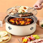 Portable mini tabletop barbecue grill, made of stainless steel