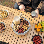 Portable mini tabletop barbecue grill, made of stainless steel