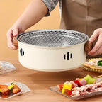 Portable mini tabletop barbecue grill, made of stainless steel