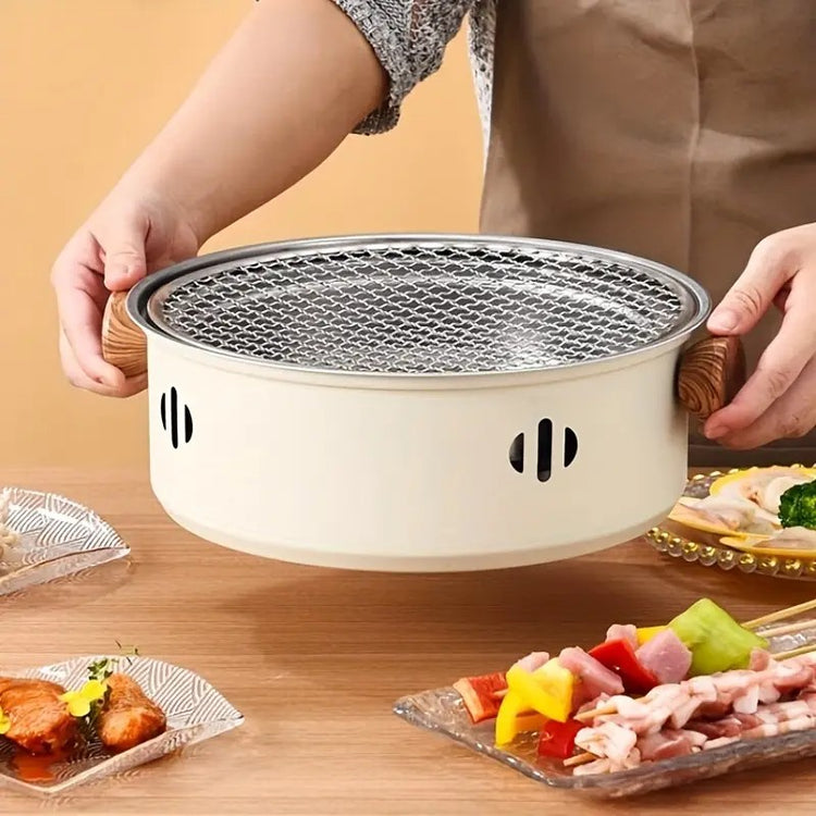 Portable mini tabletop barbecue grill, made of stainless steel - Flavour Fushion Cooking Shop