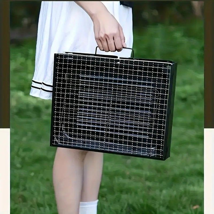 Portable Folding Grill: 4-Step Assembly, Light & Portable, Sturdy Design, Enjoy Outdoor Grilling Anytime - Flavour Fushion Cooking Shop