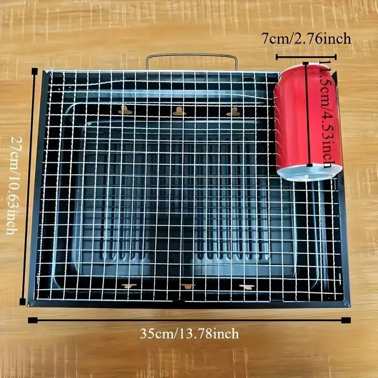 Portable Folding Grill: 4-Step Assembly, Light & Portable, Sturdy Design, Enjoy Outdoor Grilling Anytime - Flavour Fushion Cooking Shop