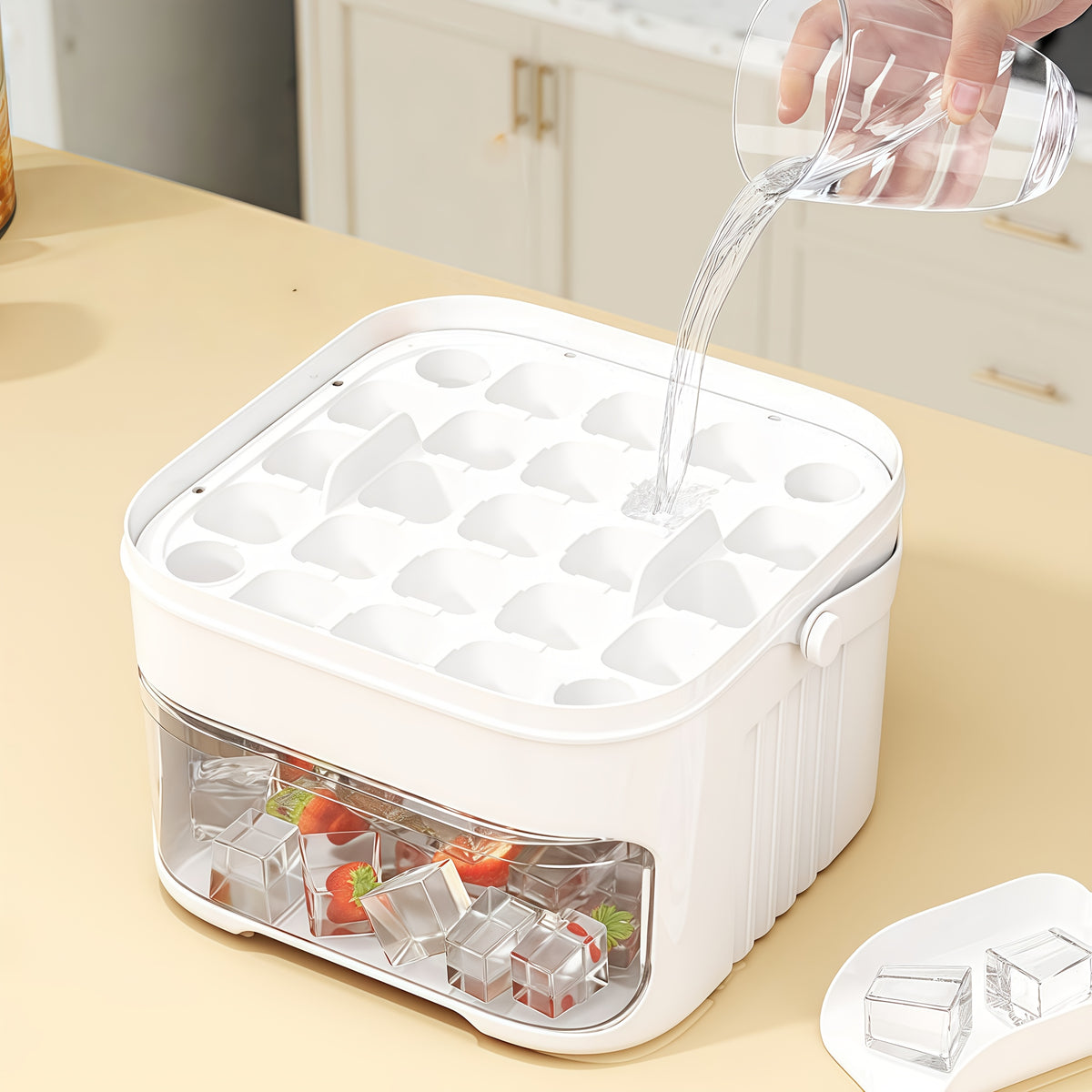 EasyPress Double-Layer Ice Cube Mold: Effortless, Efficient Refreshment - Flavour Fushion Cooking Shop