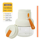 Portable multifunctional large-capacity tumbler -juicing, baby food, and ice crushing.