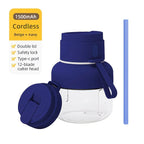 Portable multifunctional large-capacity tumbler -juicing, baby food, and ice crushing.