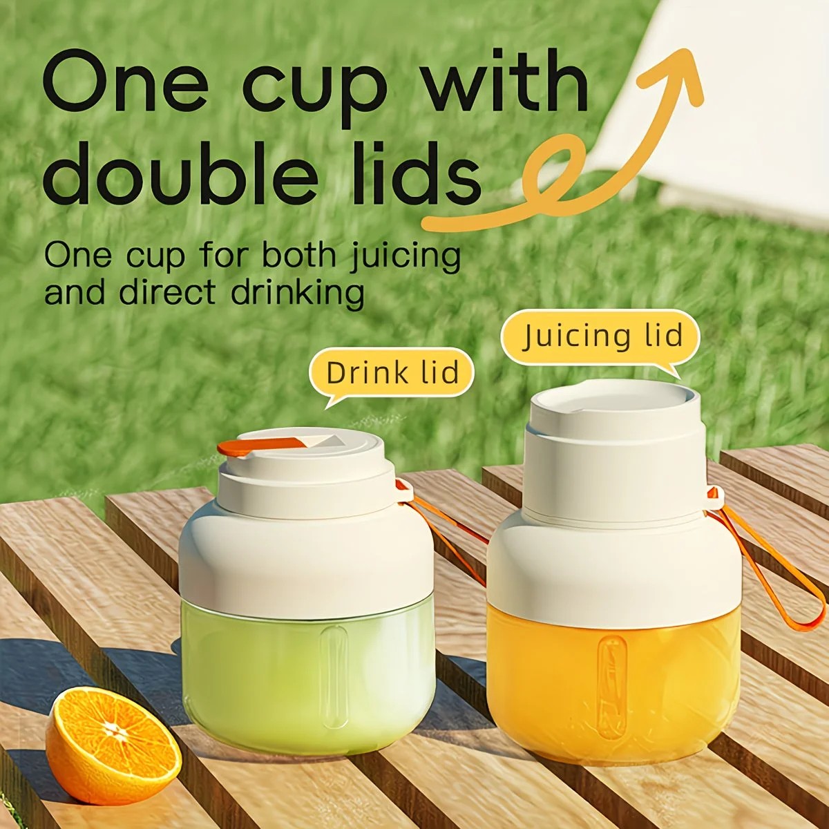 Portable multifunctional large-capacity tumbler, featuring powerful performance for juicing, baby food, and ice crushing. Perfect for home, outdoor, and fitness use, offering fresh and healthy beverages anytime, anywhere.BLUE