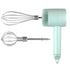 Green Wireless charging handheld mixer, 30W with three-speed settings. Dual whisk heads designed for whipping eggs, cream, and batter. Suitable for both kitchen and outdoor use, also an ideal gift. - Flavour Fushion Cooking Shop