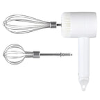 White  Wireless charging handheld mixer, 30W with three-speed settings.