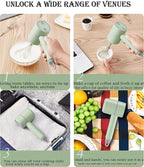 White  Wireless charging handheld mixer, 30W with three-speed settings.