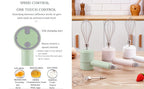 White  Wireless charging handheld mixer, 30W with three-speed settings.