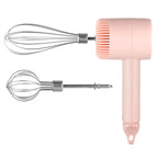 White  Wireless charging handheld mixer, 30W with three-speed settings.