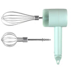 White  Wireless charging handheld mixer, 30W with three-speed settings.