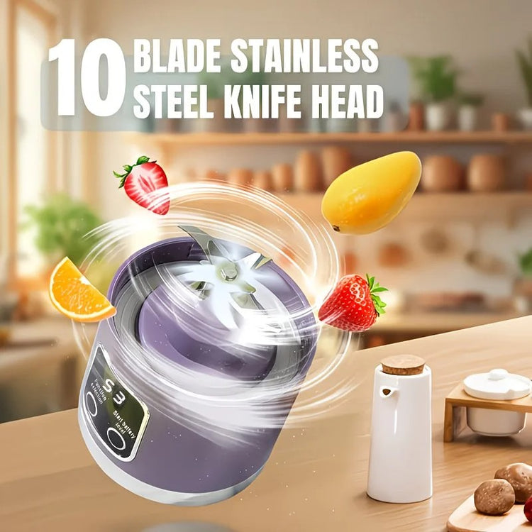 （white)Portable USB Charging Blender & Juicer - Easy to Clean Capacity Ranging from 10.14 oz to 16.91 oz - Flavour Fushion Cooking Shop