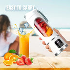 （white)Portable USB Charging Blender & Juicer - Easy to Clean Capacity Ranging from 10.14 oz to 16.91 oz