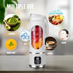 （white)Portable USB Charging Blender & Juicer - Easy to Clean Capacity Ranging from 10.14 oz to 16.91 oz
