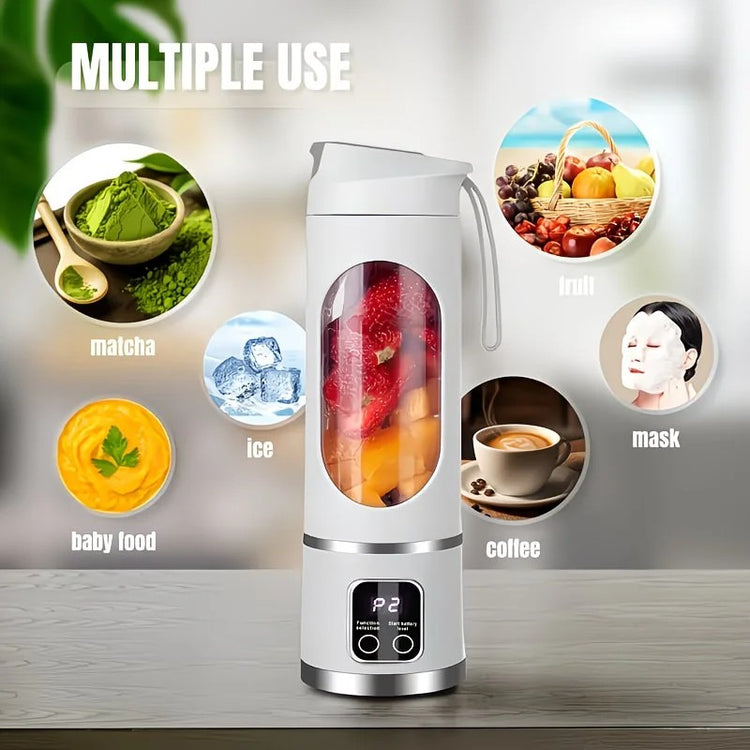 （white)Portable USB Charging Blender & Juicer - Easy to Clean Capacity Ranging from 10.14 oz to 16.91 oz - Flavour Fushion Cooking Shop