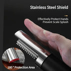 SafeClean Electric Fish Scaler with USB Recharge & Steel Shield