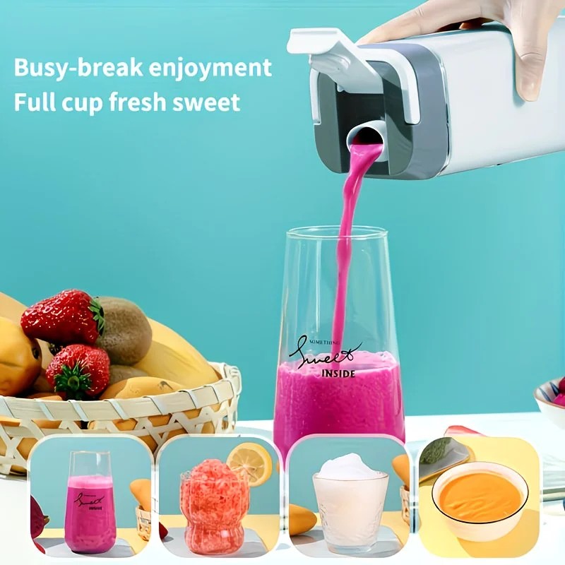 Portable Wireless Fresh Juice Maker: Freshness in a Cup, Anywhere, Anytime.  BLACK - Flavour Fushion Cooking Shop