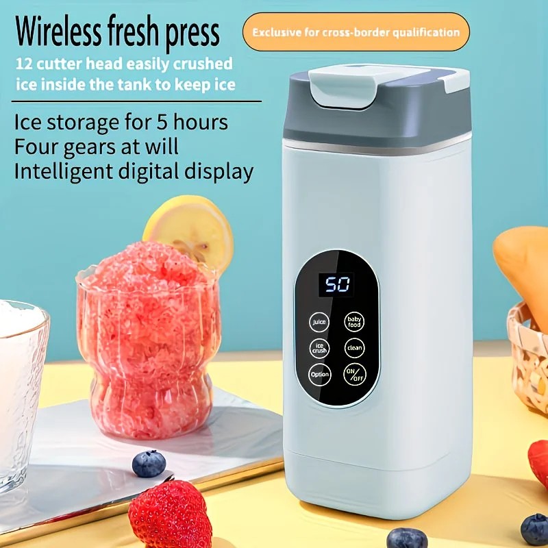 Portable Wireless Fresh Juice Maker: Freshness in a Cup, Anywhere, Anytime.  BLACK - Flavour Fushion Cooking Shop