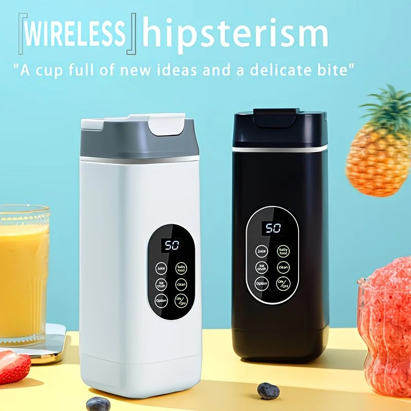 Portable Wireless Fresh Juice Maker: Freshness in a Cup, Anywhere, Anytime.  BLACK - Flavour Fushion Cooking Shop