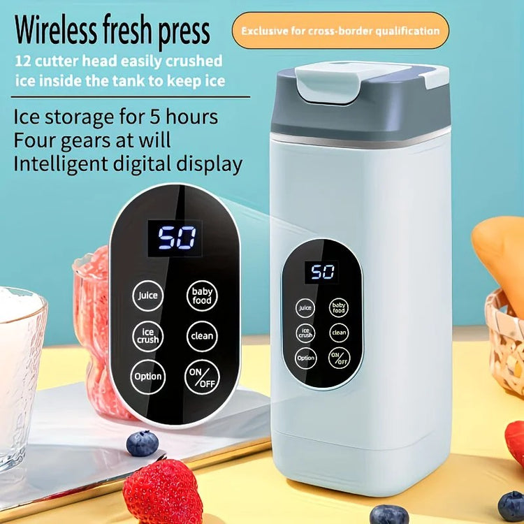 Portable Wireless Fresh Juice Maker: Freshness in a Cup, Anywhere, Anytime.  BLACK - Flavour Fushion Cooking Shop