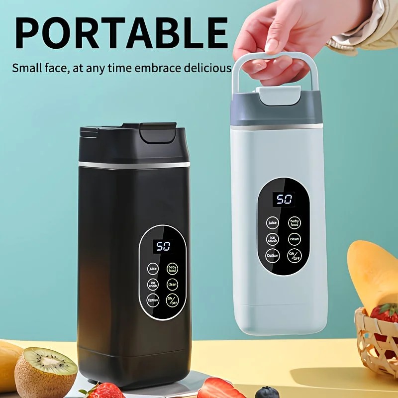 Portable Wireless Fresh Juice Maker: Freshness in a Cup, Anywhere, Anytime.  BLACK - Flavour Fushion Cooking Shop