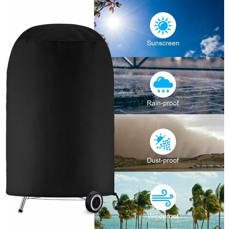 Grill cover, round grill cover, grill cover tarpaulin, grill cover tarpaulin waterproof anti-UV protection (70 x 70 cm), - Flavour Fushion Cooking Shop