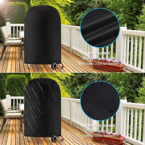 Grill cover, round grill cover, grill cover tarpaulin, grill cover tarpaulin waterproof anti-UV protection (70 x 70 cm), - Flavour Fushion Cooking Shop