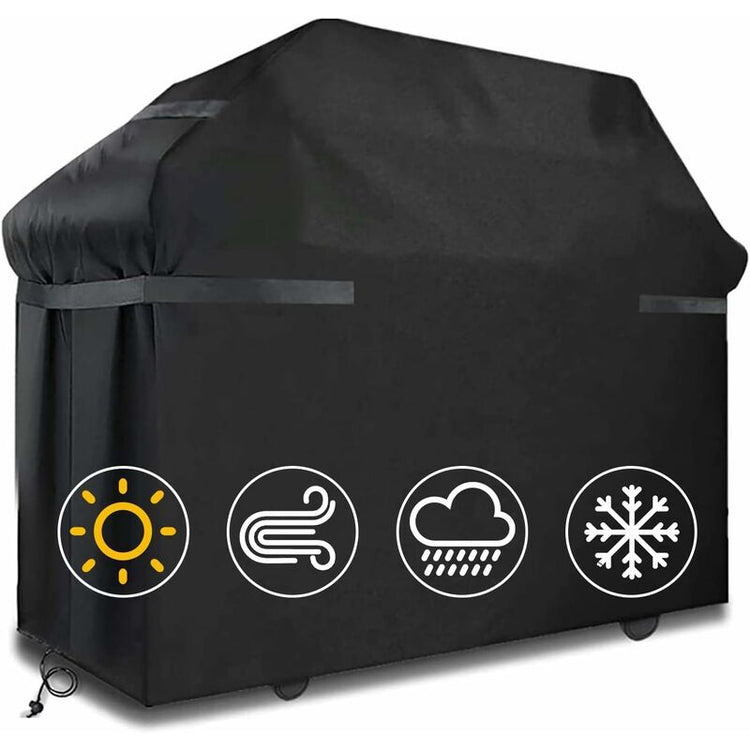 Grill Cover Waterproof Protection Windproof, tear-proof cover with straps and storage bag (145x61x117cm) - - Flavour Fushion Cooking Shop