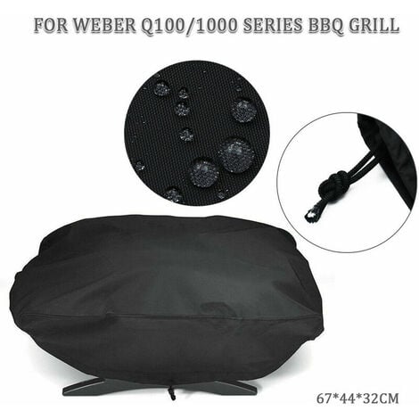 Premium grill cover - 210D Oxford fabric, waterproof, for Weber/1000 petrol, 67.1 x 44 x 32 cm - Flavour Fushion Cooking Shop